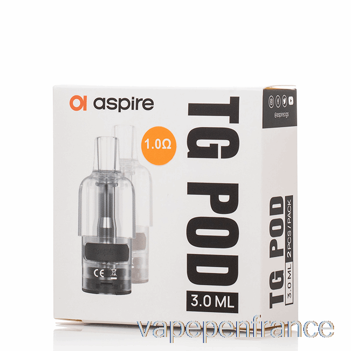 Aspire Tg Dosettes De Remplacement 1.0ohm Tg Pods Stylo Vape